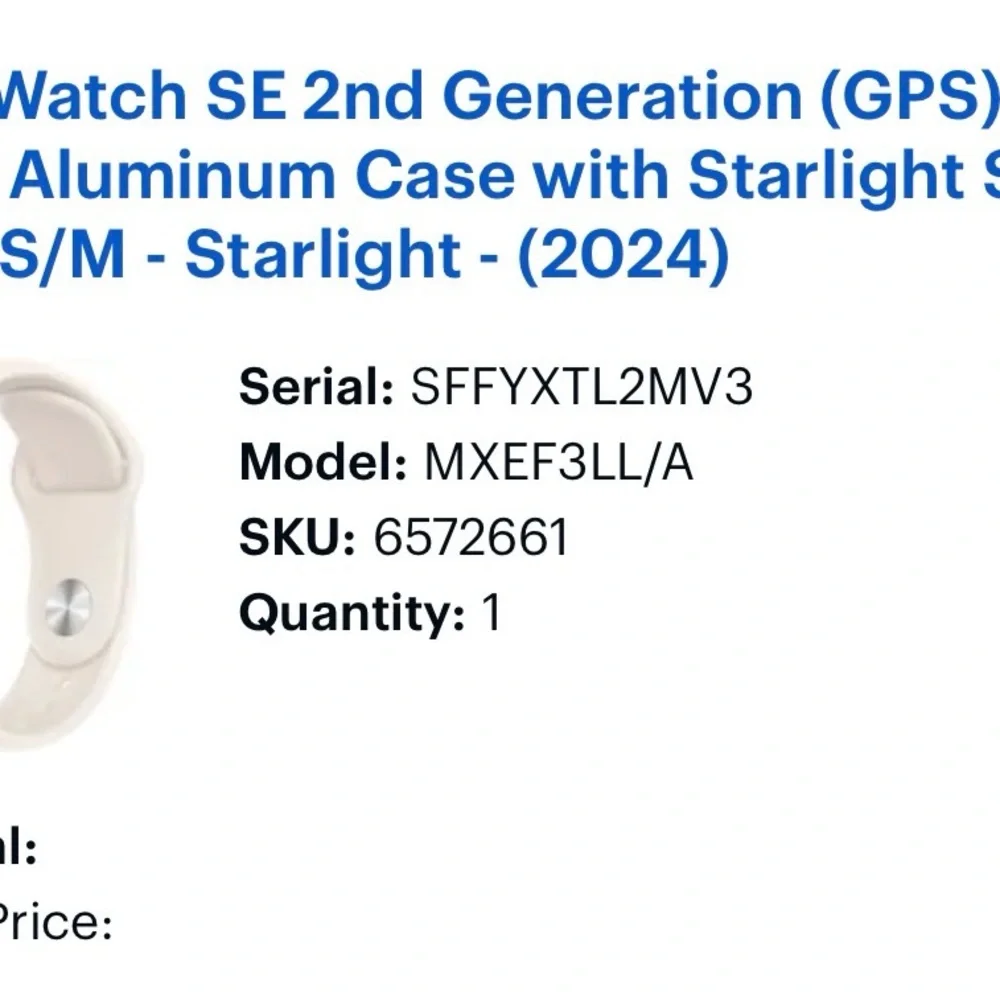 Apple Smartwatch SE 2nd Gen - Starlight - Picture 2 of 7